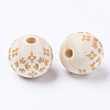 Unfinished Natural Wood European Beads LS-WOOD-S057-023B-2