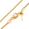 1.5mm Rack Plating Brass Box Chain Adjustable Slider Necklaces for Women Men MAK-L044-05G-2