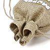 Christmas Printed Burlap Packing Pouches Drawstring Bags ABAG-Q053-02A-08-4