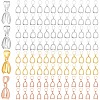 100Pcs 4 Colors Brass Ice Pick Pinch Bails FIND-SP0001-73-1