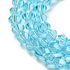 Transparent Electroplate Glass Beads Strands GLAA-F029-4mm-C20-3