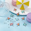 Umbrella Alloy Enamel Pendants ENAM-YW0002-87-5