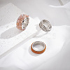 9Pcs 3 Style 304 Stainless Steel Grooved Finger Ring Settings STAS-UN0034-96-2