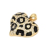 Brass Micro Pave Clear Cubic Zirconia Pendants X-KK-R221-01G-01-2