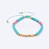 Adjustable Braided Bead Bracelets BJEW-JB05098-2