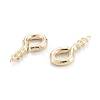 Brass Screw Eye Pin Peg Bails KK-D063-03G-3