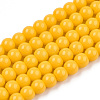 Opaque Solid Color Glass Beads Strands GLAA-T032-P4mm-08-1