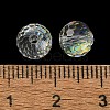 Half Rainbow Plated Glass Beads EGLA-P059-02A-HR03-2
