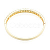 Cubic Zirconia Rhombus Hinged Bangle BJEW-N014-013-3