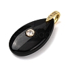 Natural Obsidian Pendants G-B188-01G-08-2