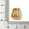 Brass Micro Pave Clear Cubic Zirconia Charms ZIRC-C009-01G-B-3