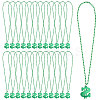 Plastic Dollar Sign Big Pendant Ball Chain Necklaces NJEW-WH0021-81B-1