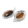 Natural Tiger Eye Faceted Pendants G-D102-02P-02-2