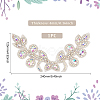 Flower Pattern Rhinstone Appliques AJEW-FG0002-40B-2