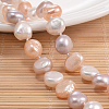 Natural Pearl Nuggets Beaded Necklace NJEW-P126-A-01D-01-2