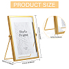 Iron & Glass Round Photo Frame AJEW-WH0554-31-2