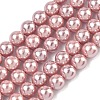 Electroplated Shell Pearl Beads Strands X-BSHE-G041-6mm-05-1