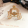 Rhinestone Pumpkin Cart Brooch Pin THXG-PW0001-026-1