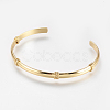 Brass Cuff Bangles X-BJEW-K153-02E-1
