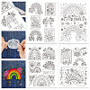 4 Sheets 11.6x8.2 Inch Stick and Stitch Embroidery Patterns DIY-WH0455-018-1