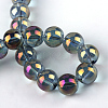 Electroplate Glass Beads Strands X-EGLA-Q062-8mm-A03-3