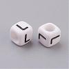 Acrylic Horizontal Hole Letter Beads PL37C9308-L-2