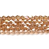 Transparent Electroplate Glass Beads Strands GLAA-F029-2mm-A18-1