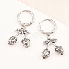 316 Surgical Stainless Strawberry Hoop Earrings EJEW-C160-11B-4
