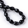 Transparent Glass Bead Strands GLAA-R024-6x8mm-12-3