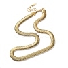 316 Surgical Stainless Steel Flat Snake Chain Necklaces LS-NJEW-P324-01G-1