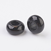 Randomly Mixed Natural Dyed & Heated Black Agate and Banded Agate European Beads G-G740-12x6mm-12-2