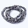 Electroplate Transparent Glass Beads Strands EGLA-A034-T6mm-Z05-2