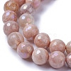 Electroplate Natural Sunstone Beads Strands G-F627-03-D01-3