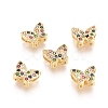 Brass Micro Pave Cubic Zirconia Multi-Strand Links ZIRC-G161-30G-02-1