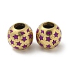 Brass Enamel European Beads FIND-E044-15G-01-1