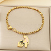 Mother's Day 304 Stainless Steel Enamel Charm Bracelets WG05AE3-03-1