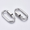 Tarnish Resistant 304 Stainless Steel Screw Carabiner Lock Charms LS-STAS-N087-25B-01-3