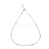 Non-Tarnish 304 Stainless Steel Bowknot Link Chain Necklace NJEW-K249-07P-1