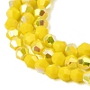AB Color Plated Opaque Glass Beads Strands GLAA-G127-02C-3