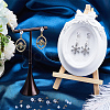 12Pcs 2 Color Brass Pave Clear Cubic Zirconia Cone Stud Earring Findings DIY-CN0002-78-4