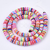 Handmade Polymer Clay Beads Strands X-CLAY-R086-02-1