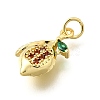 Brass Micro Pave Cubic Zirconia Pendants KK-F896-03A-G-2