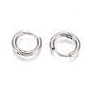 Tarnish Resistant 304 Stainless Steel Huggie Hoop Earrings EJEW-G272-02-8mm-P-2
