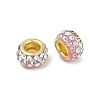 Alloy Rhinestone Clay Pave Beads ALRI-D300-04G-01-2