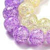 Spray Painted Crackle Glass Beads Strands DGLA-C002-8mm-07-4