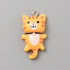 Opaque Resin Cat Pendants X1-CRES-TAC0010-07C-1