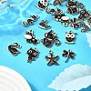 18Pcs 9 Styles Alloy Enamel Pendants ENAM-FP0002-35-1