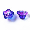 Two Tone Transparent Spray Painted Glass Beads X-GGLA-S054-011D-02-4