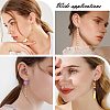 4 Pairs 2 Colors Rack Plating Brass Micro Pave Cubic Zirconia Hoop Earring Findings ZIRC-SZ0005-07-7