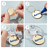 Acrylic Flat Round Wine Glass Charms AJEW-AB00115-5